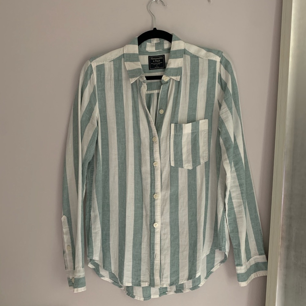 Striped Linen Button Up - image 8